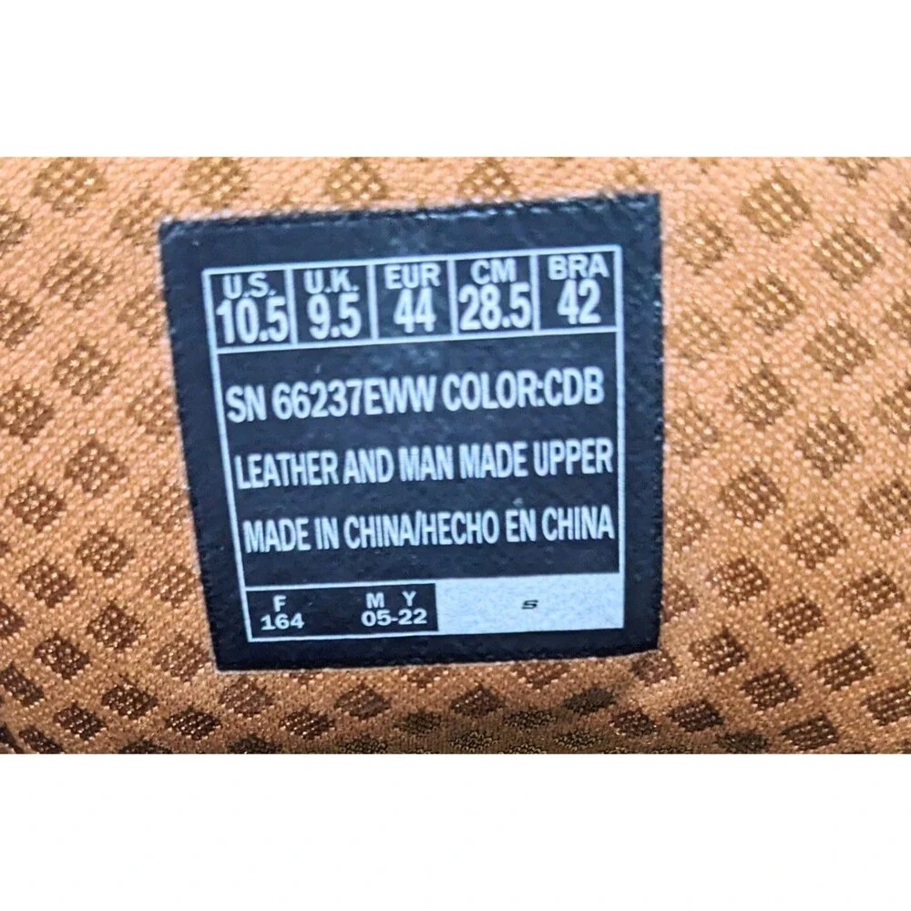 Skechers Doveno Molens Men's 10.5 EWW Leather Ankle Boots Memory Foam 66237EWW